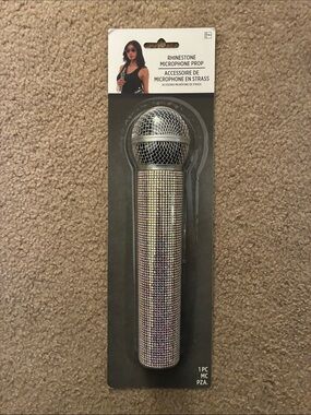 Rhinestone Microphone Prop